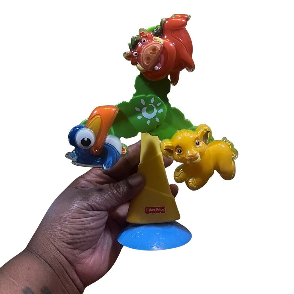 Fisher Price Disney Lion King Touch Spin Simba Timon Pumbaa Pelican Suction Cup